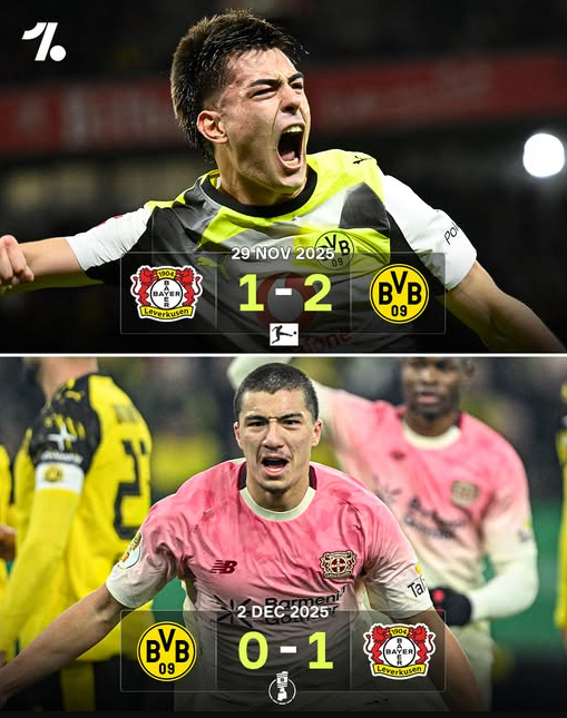 勒沃库森客场1-0复仇多特，德国杯背靠背难双杀