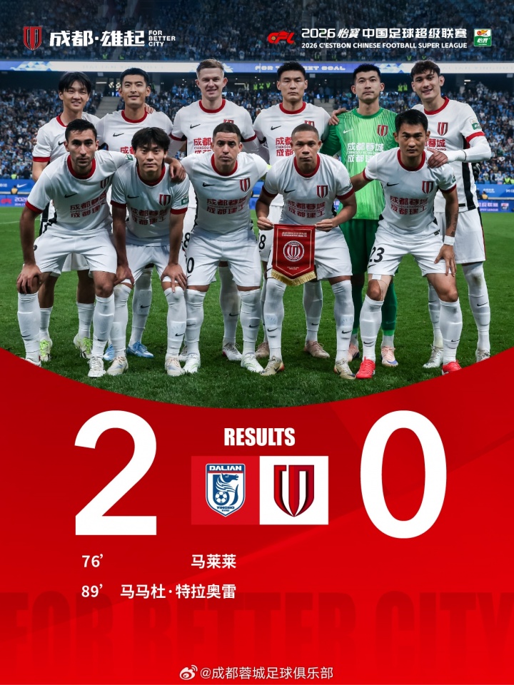 罗慕洛伤退 成都蓉城客场0-2负大连英博